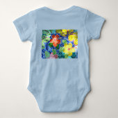 Mosaic Tile Koi Pond Baby Strampler (Rückseite)