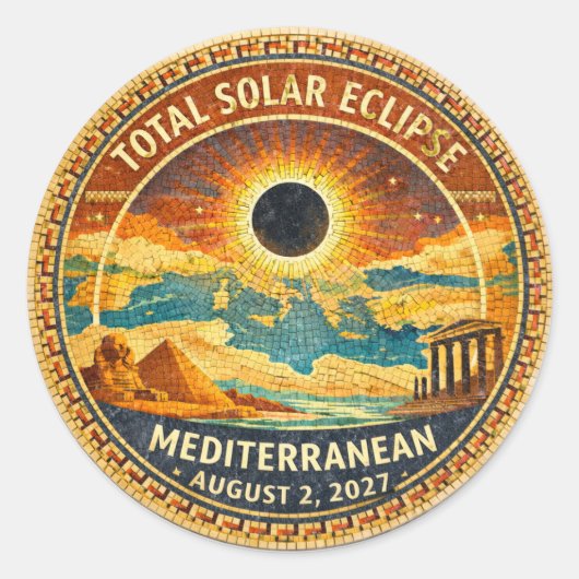Mosaic  Total Solar Eclipse 2027 sticker (Vorderseite)