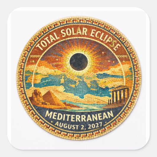 Mosaic  Total Solar Eclipse 2027 sticker (Vorderseite)