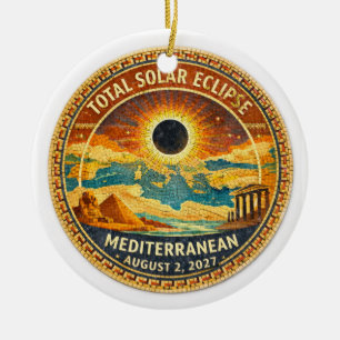 Mosaic Totale Sonnenfinsternis 2027 Aufkleber Keramik Ornament
