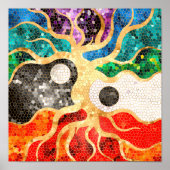 Mosaic Tree of life - Yin Yang Poster (Vorne)
