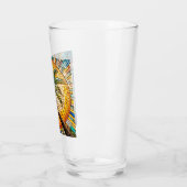 Mosaic Tropical Palm Tree Beach Coastal Glas (Links)