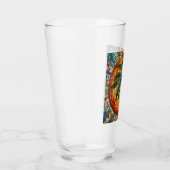 Mosaic Tropical Palm Tree Beach Coastal Glas (Rechts)