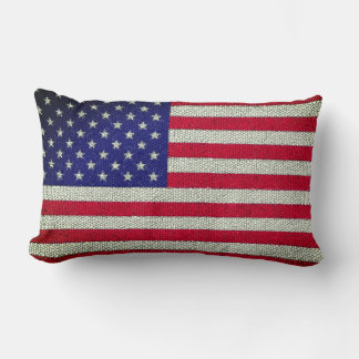 Mosaic USA Flag Lumbar Pillow Lendenkissen