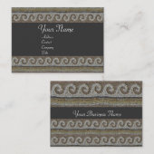 MOSAIC WAVES , grau-braun Visitenkarte (Vorne/Hinten)