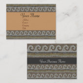 MOSAIC WAVES, hellgrau-braun Visitenkarte (Vorne/Hinten)