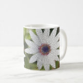 Mosaic White Daisy Bush Blume Kaffeetasse (VorderseiteRechts)