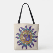 Mosaic Yin Yang Sun Tote Bag Tasche (Rückseite)