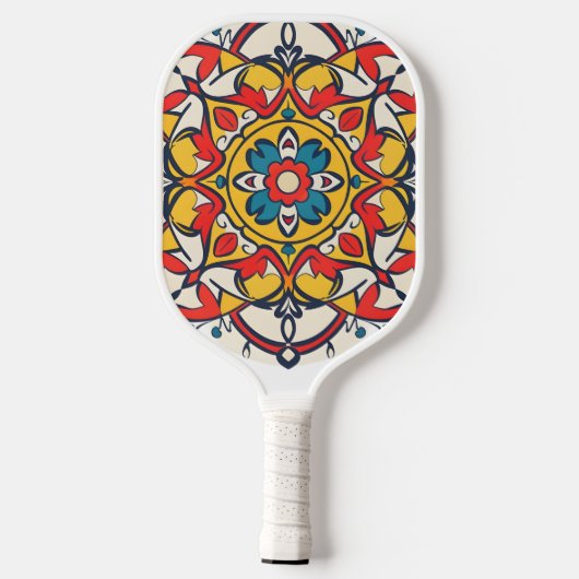 mosaigelb rot pickleball schläger (Rückseite)