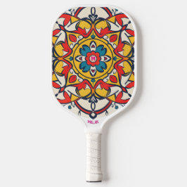 mosaigelb rot pickleball schläger