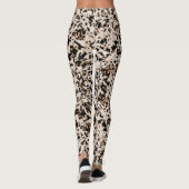 Mosaik Abstrakt Animal Print Brown Black Tan Leggings (Rückseite)