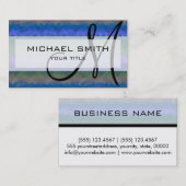 Mosaik Abstrakt Art Custom Monogram #63 Visitenkarte (Vorne/Hinten)