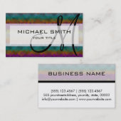 Mosaik Abstrakt Art Custom Monogram #74 Visitenkarte (Vorne/Hinten)