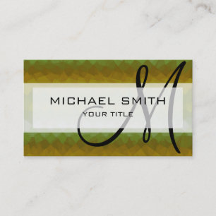 Mosaik Abstrakt Art Custom Monogram #80 Visitenkarte