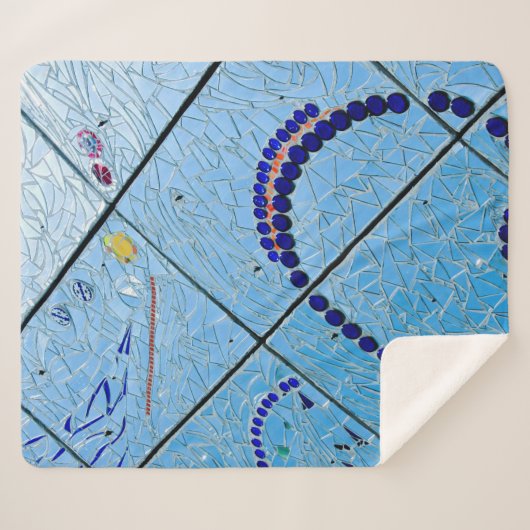 Mosaik abstrakt Geometric Mirror Sherpadecke (Vorderseite (Horizontal))