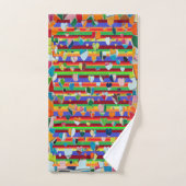 Mosaik Abstrakt Heart Badhandtuch Set (Handtuch)