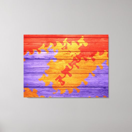 Mosaik Abstrakt Pastelholz Leinwanddruck (Vorderseite)