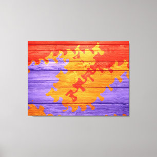 Mosaik Abstrakt Pastelholz Leinwanddruck