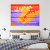 Mosaik Abstrakt Pastelholz Leinwanddruck (Insitu (Schlafzimmer))