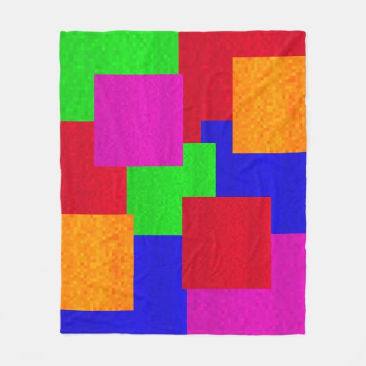 Mosaik-Abstrakte Farbmuster, Fleecedecke (Vorderseite)