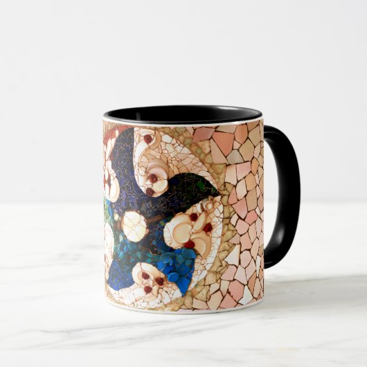 Mosaik Abstrakte nicht figurative Stones Tile Gaud Tasse (VorderseiteRechts)
