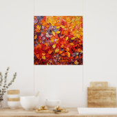 Mosaik abstrakter Herbst Poster (Küche)