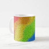 Mosaik-Abstraktes Regenbogendesign - Kaffeetasse (Vorderseite Links)