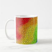 Mosaik-Abstraktes Regenbogendesign - Kaffeetasse (Links)