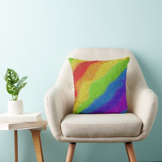 Mosaik-Abstraktes Regenbogendesign - Kissen (Stuhl )