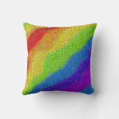 Mosaik-Abstraktes Regenbogendesign - Kissen (Rückseite)
