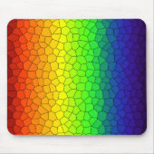 Mosaik-Abstraktes Regenbogendesign Mousepad (Vorne)