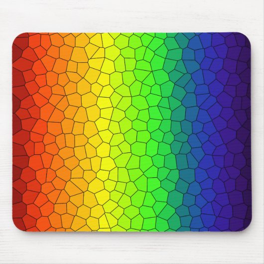 Mosaik-Abstraktes Regenbogendesign Mousepad (Vorne)