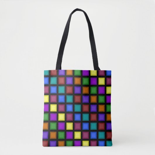 Mosaik Allover Tote Bag Tasche (Vorderseite)