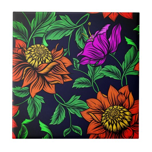 Mosaik antike Malerei von Blume Keramik Fliesen (Vorderseite)