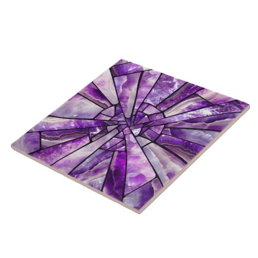 Mosaik Art - Amethyst Collage Fliese (Seite)