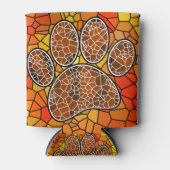 Mosaik Art Dog Paw Print Dosenkühler (Vorderseite)