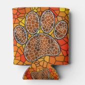 Mosaik Art Dog Paw Print Dosenkühler (Rückseite)