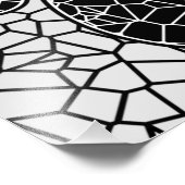 Mosaik Art Dog Paw Print in Schwarz-Weiß Fotodruck (Ecke)