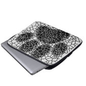 Mosaik Art Dog Paw Print in Schwarz-Weiß Laptopschutzhülle (Vorne Knopf)