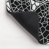 Mosaik Art Dog Paw Print in Schwarz-Weiß Mousepad (Ecke)