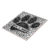 Mosaik Art Dog Paw Print Individuelle Name Fliese (Seite)