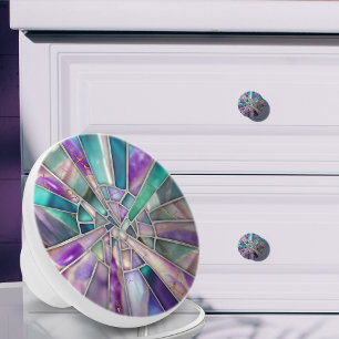 Mosaik Art - Dreamy Fluorite Keramikknauf