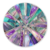 Mosaik Art - Dreamy Fluorite Keramikknauf (Vorderseite)