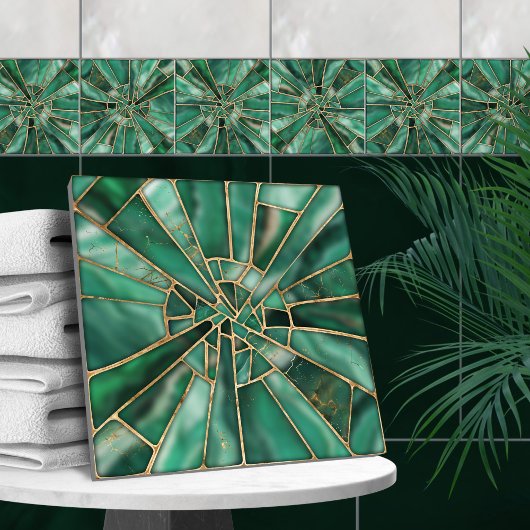 Mosaik Art - Dreamy Malachite Fliese