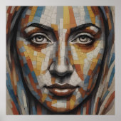Mosaik Art Face Poster (Vorne)