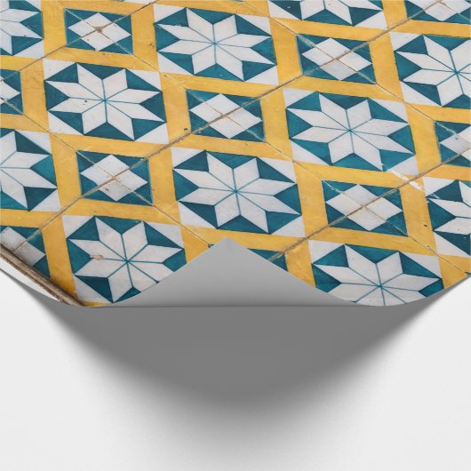 Mosaik Art Repetitive Muster Spanisch Marokkanisch Geschenkpapier (Ecke)