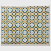 Mosaik Art Repetitive Muster Spanisch Marokkanisch Geschenkpapier (Flach)