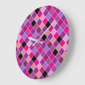 Mosaik auf Glas 10 Große Wanduhr (Winkel)