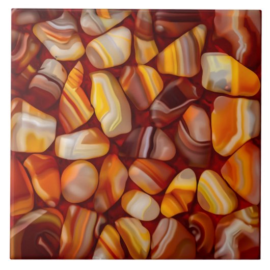 Mosaik aus Agate und Carnelian Fliese (Vorderseite)