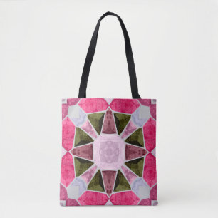 Mosaik aus farbigem Glas, nahtloser hintergrundeck Tasche